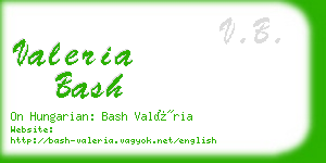 valeria bash business card